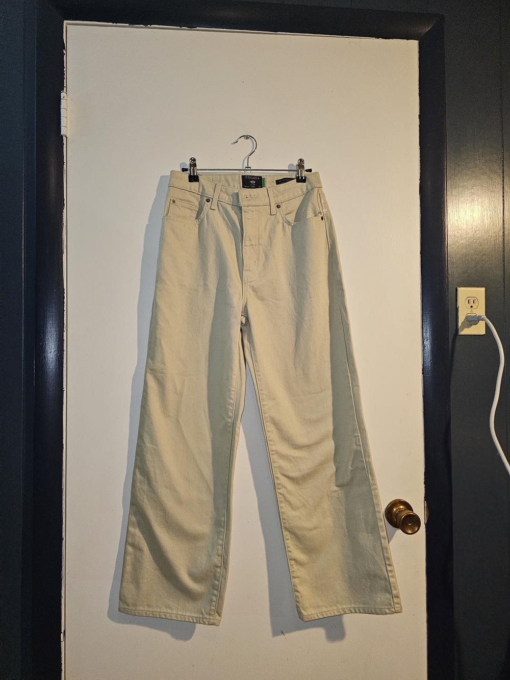 Dockers Cream Wide-Leg Jeans